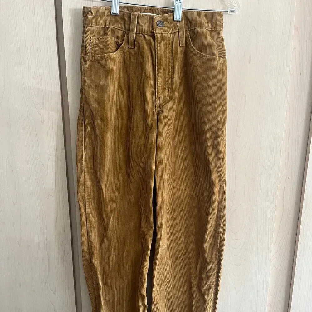 Levi’s Unisex Size 24 ‘94 Baggy High Rise Corduroy Pants Brown Tan